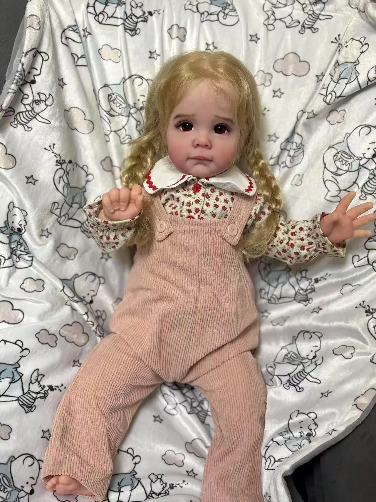 EGO Customized Limited Supply 24 Zoll Reborn Baby Maggie mit handgewurzelten Haaren, bereits fertige Puppe, Weihnachtsgeschenk