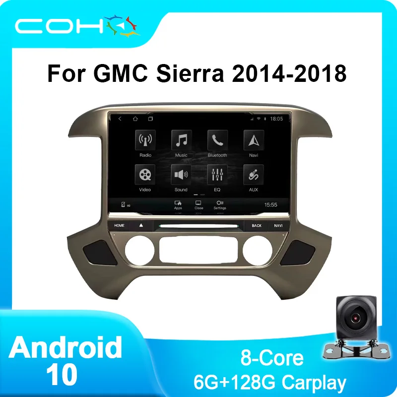 

For GMC Sierra 2014-2018 Car Android 10 Multimedia Player GPS Navigation System Radio 1920*720Resolution Screen Stereo Head Unit