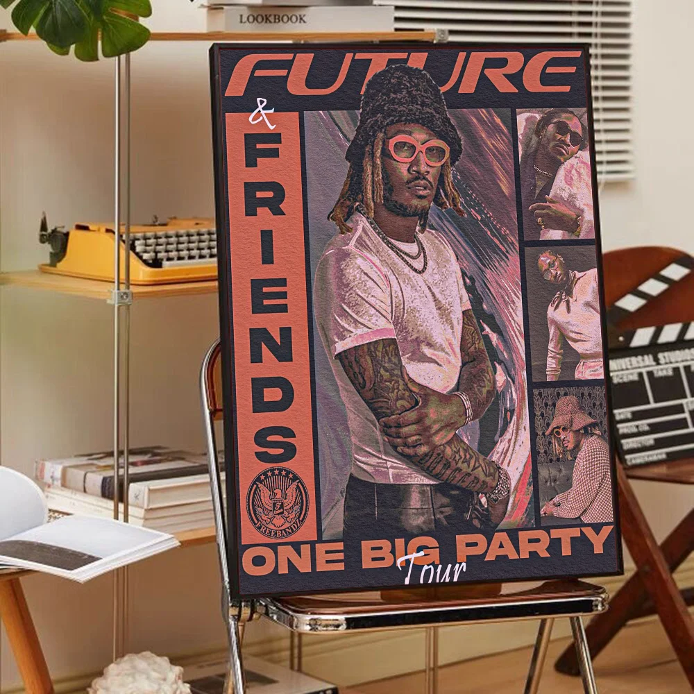 Future Hip Hop Rapper Poster Self-adhesive Art Poster Whitepaper Prints Posters Artwork Aesthetic Art Wall Painting