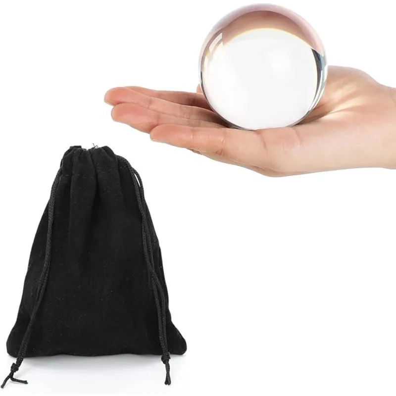 Acrylic Contact Juggling Ball Small Transparent Practice Juggling Ball with Bag for Beginners Small Hands Cosplay,7cm/ 2.8inches