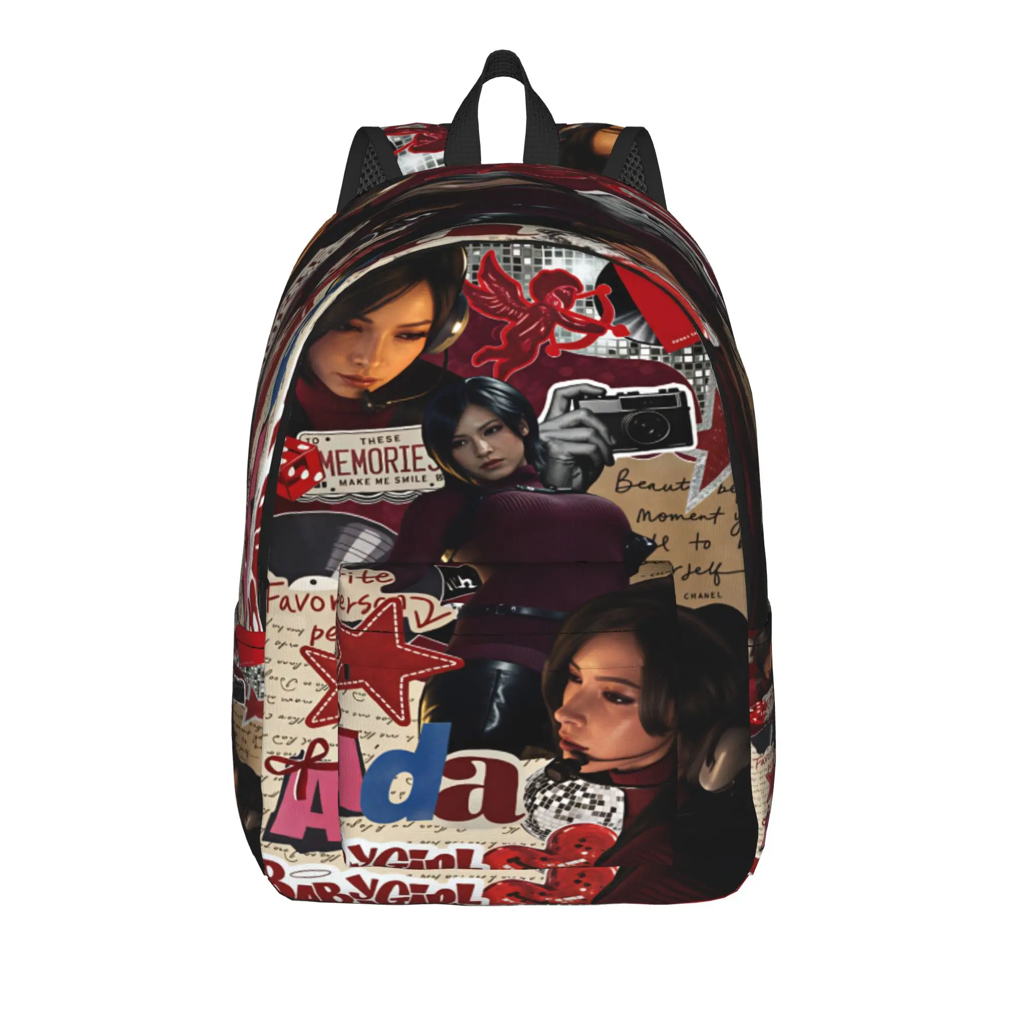 Ada Wong Resident Evil Backpack  Kawaii Backpacks Student Cycling Durable High School Bags Colorful Rucksack