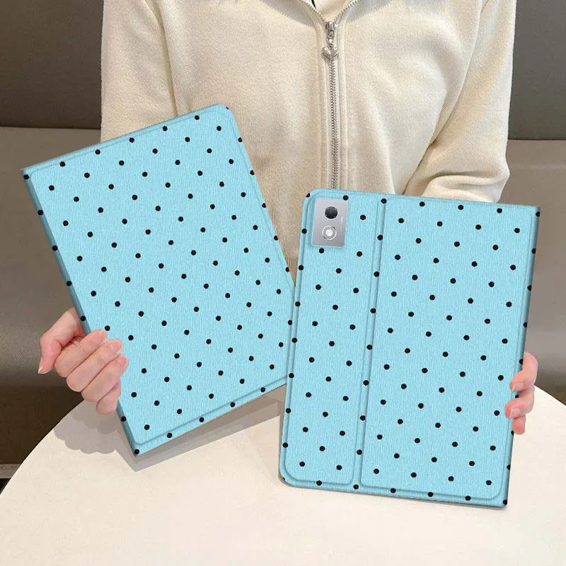 

Black polka dot pattern For Legion Xiaoxin Pad P12 Pro Y900 GT 2023 2025 12.1 12.7 14.5 inch Tablet Case