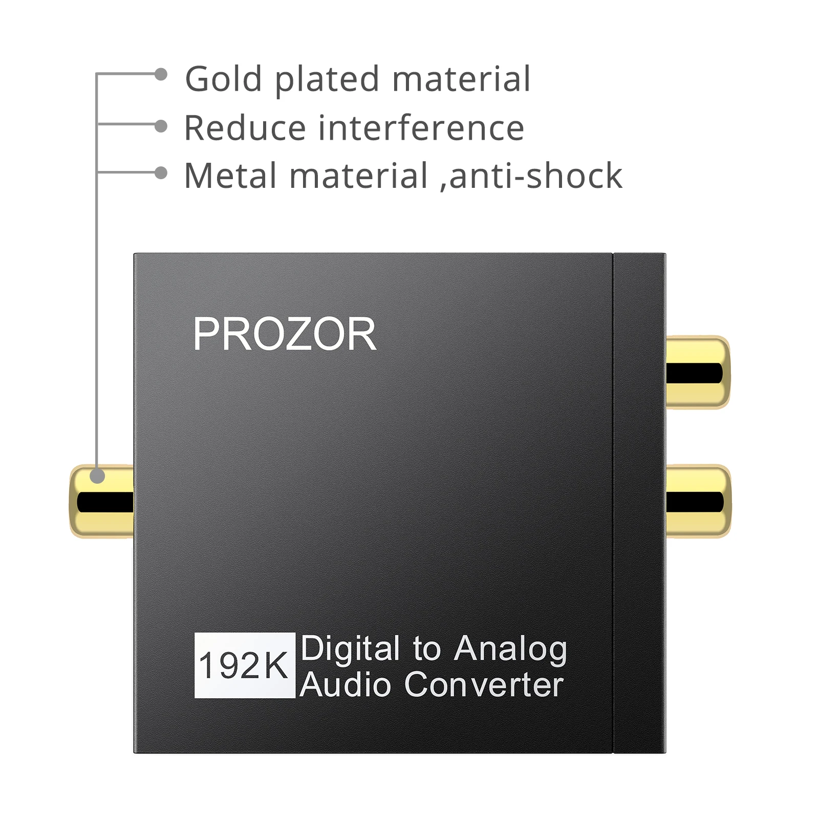 Prozor DAC Digital to Analog Converter Optical Coaxial Fiber SPDIF to RCA 3.5mm Jack Audio Adapter With Optical Cable Adapter