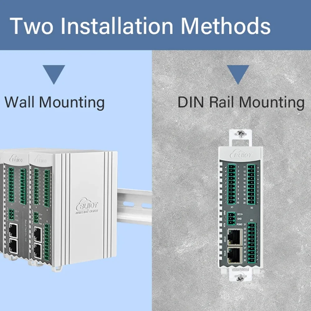 

BLIIOT Industrial Ethernet MQTT Modbus TCP OPC UA Edge IO Modules Industrial Machinery Remote Monitoring RS485