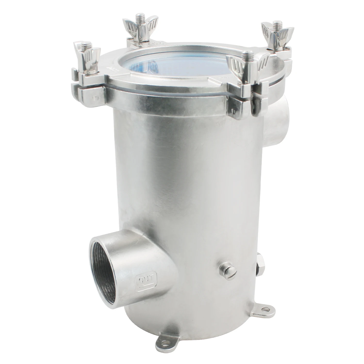 1-1/2 Inch Embedded 2205 Stainless Steel Marine Boat Intake Strainer Water Pickup Filter Intake Swith High Durability