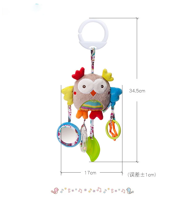 Baby Stroller Hanging Baby Lathe Hanging BB Called Jingle Baby Rattles Pendant Music Toothpaste Toy Plush Beads Fun Mirror Toys