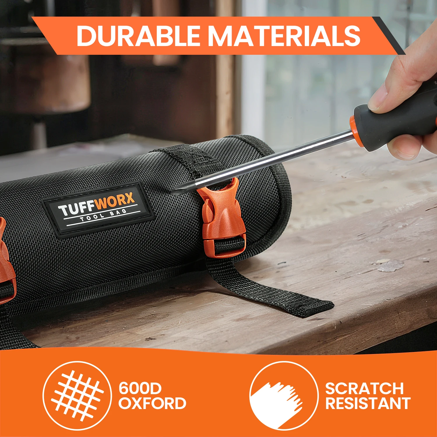 حقيبة أدوات قابلة للطي، هدايا للرجال Dad Husband Him Fathers Day، تخزين أدوات محمولة قابلة للطي للرجال، منظم أدوات عالي التحمل