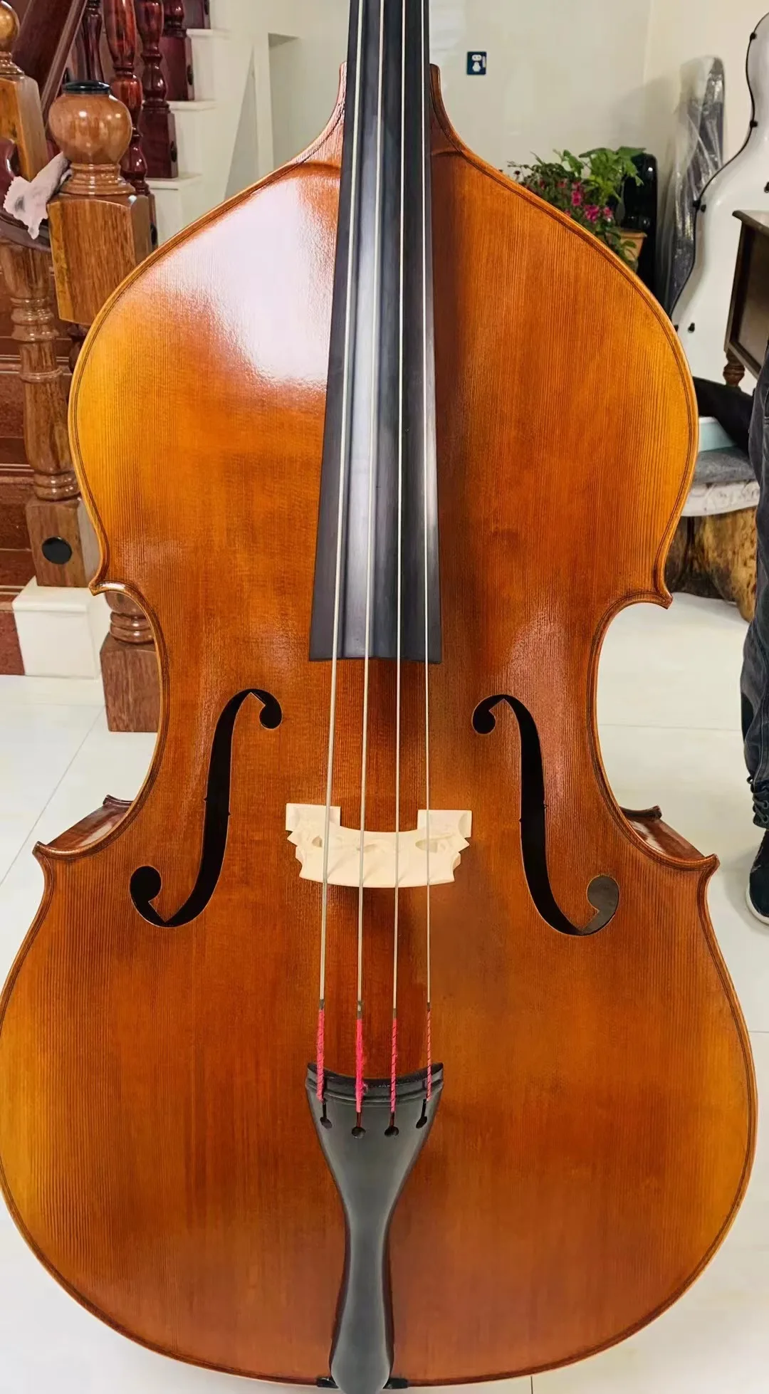 Handmade Upright double bass Solid Maple back and Spruce wood top 3/4