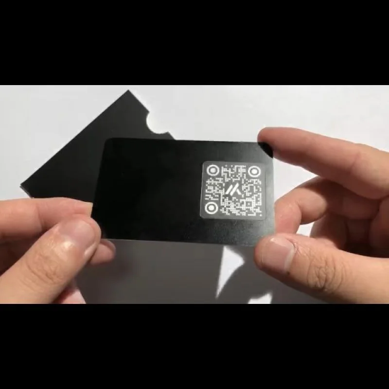 Customized product、Nfc Cards Metal Personalized Qr Code Brushed Steel Contactless Nfc Business Cards