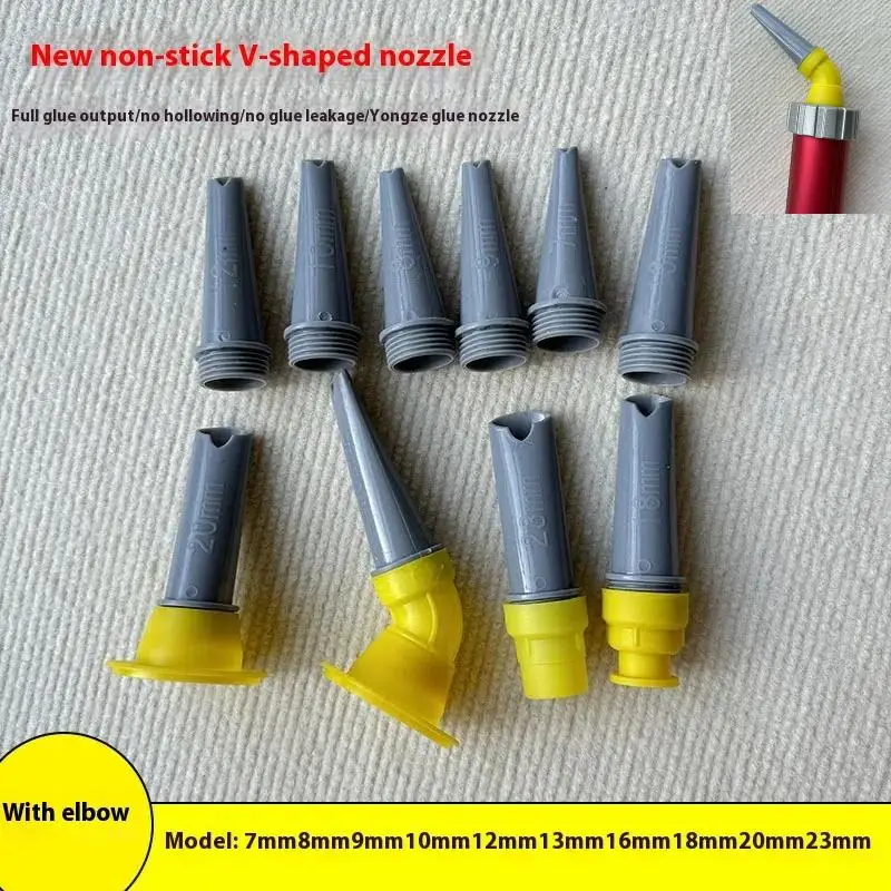 

15 Pcs Caulk Finisher Kit Caulking Nozzle Tips Stainless Steel With Connection Bases Replacement For Bathroom Kitchen Doors