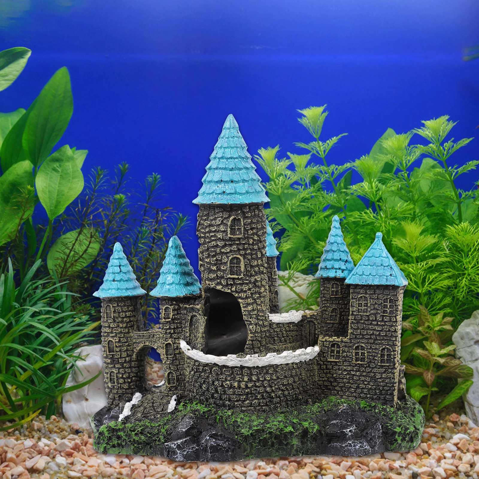 

Artificial Castle Aquarium Decor Resin Fish Tank Ornament Desktop Aquarium Accessory Decorative Castle Decor Fish Tank Accessory