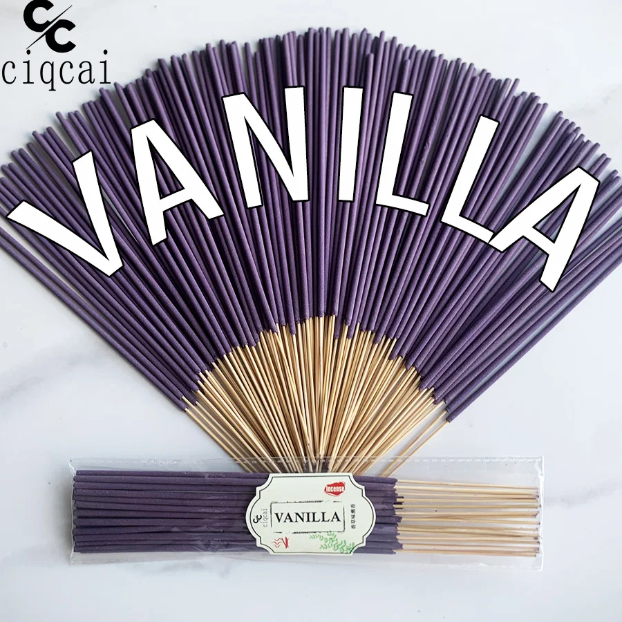 Premium-Räucherstäbchen mit Vanillearoma, 22 cm lang, stark duftende, handgefertigte Räucherstäbchen aus Bambus, hergestellt nach traditionellen Methoden, mit einem intensiven Aroma, langanhaltendem Duft, erfrischend und belebend, geruchsneutralisierend und geruchsabsorbierend, geeignet für den Heimgebrauch und für Reisen im Freien, als Geburtstagsgeschenk und als tolles Geschenk für Feiertage. – Detail 4