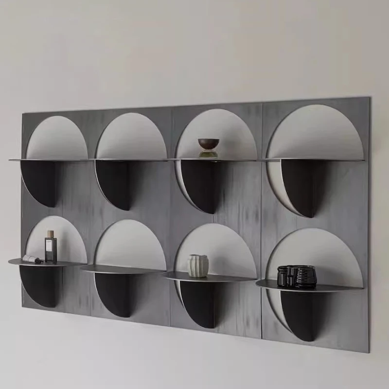 Bibliothèques nordiques en acier inoxydable, équipées de mur, organisateur moderne, étagère de range