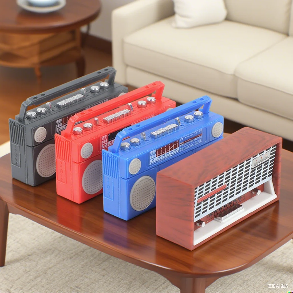 1:12 دمية مصغرة راديو نموذج مسجل لاعب لعبة دمية الأثاث ديكور