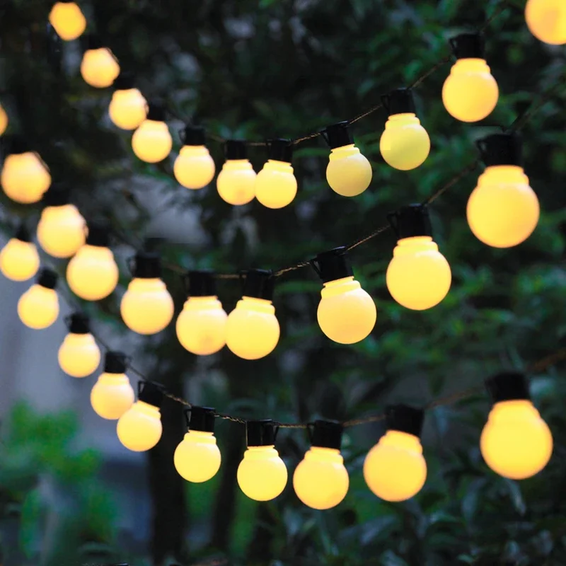 Solar energy light string outdoor courtyard wedding decoration balcony layout waterproof LED small colorful lights Tianxing