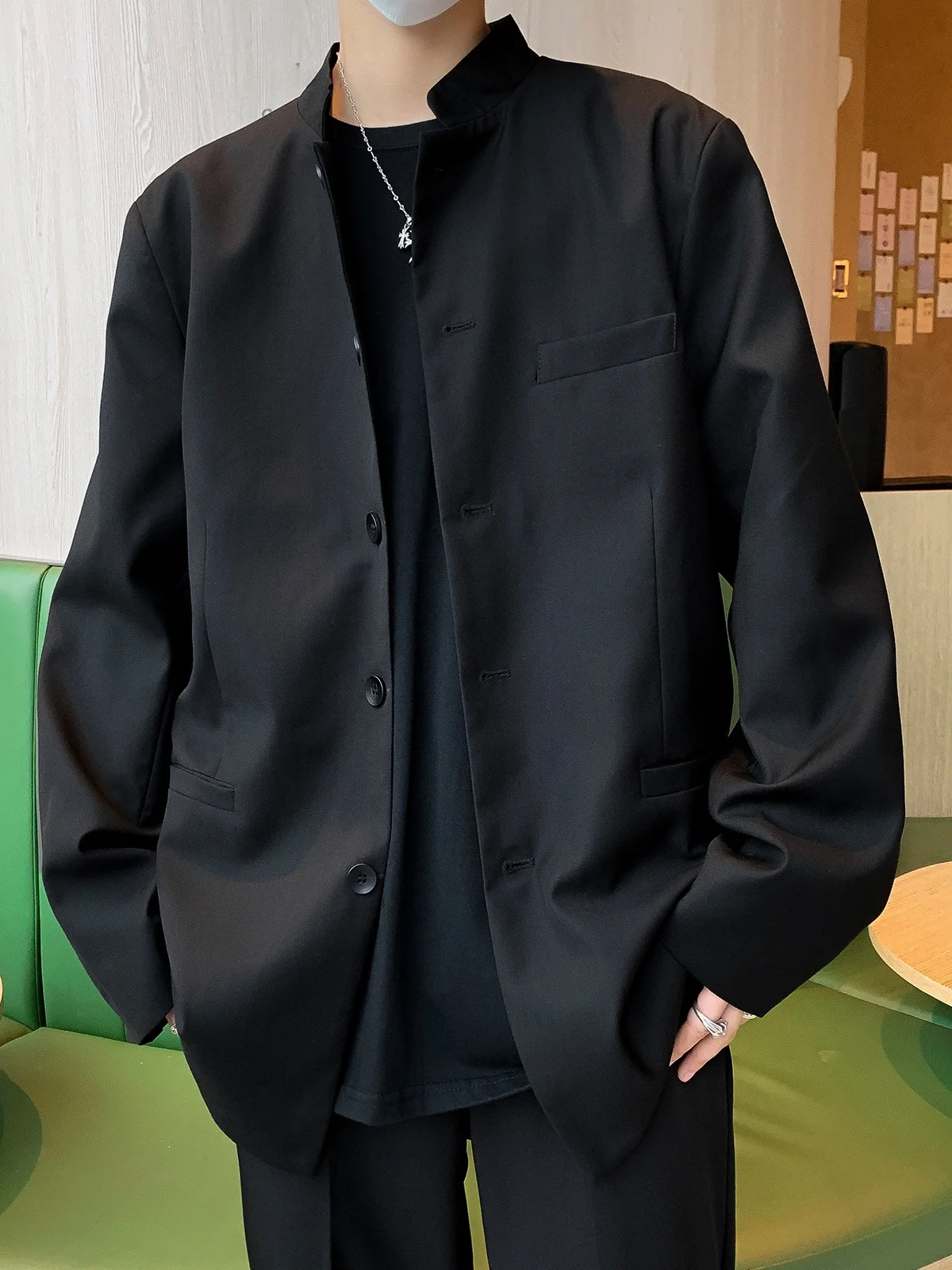 

Новая мужская куртка в китайском стиле, повседневная универсальная свободная куртка на весну и осень, модный жилет в стиле ретро, верхняя одежда, популярная среди молодежи