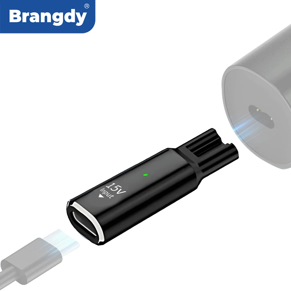 Brangdy 15V HQ8505 Type-C Adapter do golarki konwerter ładowania do elektrycznego trymeru do brody Philips OneBlade QP6510 QP6520 QP6530