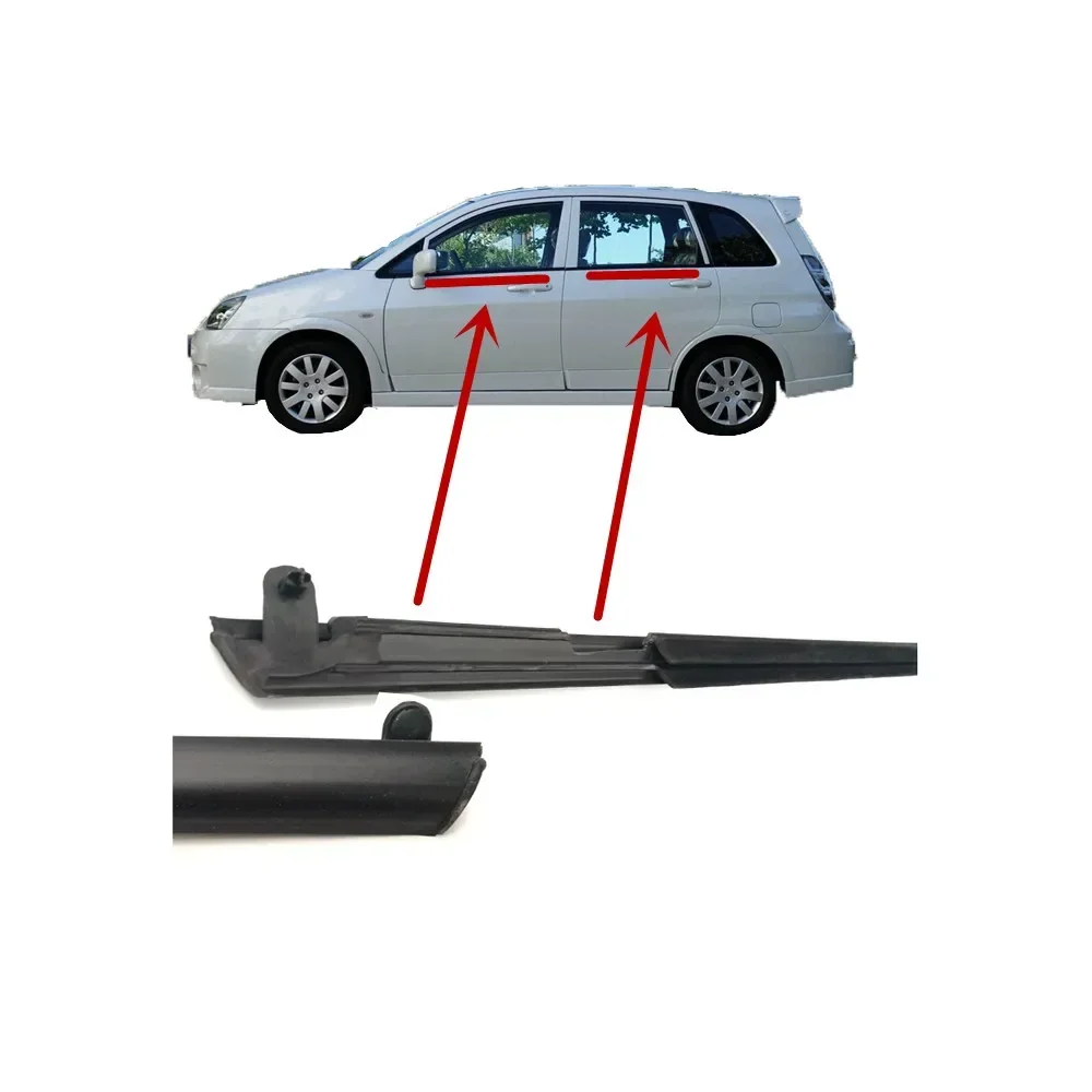 4-częściowy zestaw czarnych gumowych uszczelek szyb 83821-54G00 do Suzuki Landy, listwy ochronne uszczelniające do Liana 1.4L 1.6L Hatchback