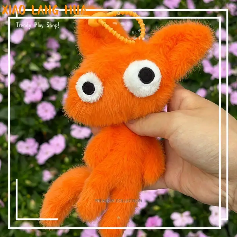 Small Mango Fox Plush Keychain, No Attribute Mouth‑Tube Fox Bean Bag Pendant, 19cm Soft Stuffed Doll With Lanyard, Full Payment