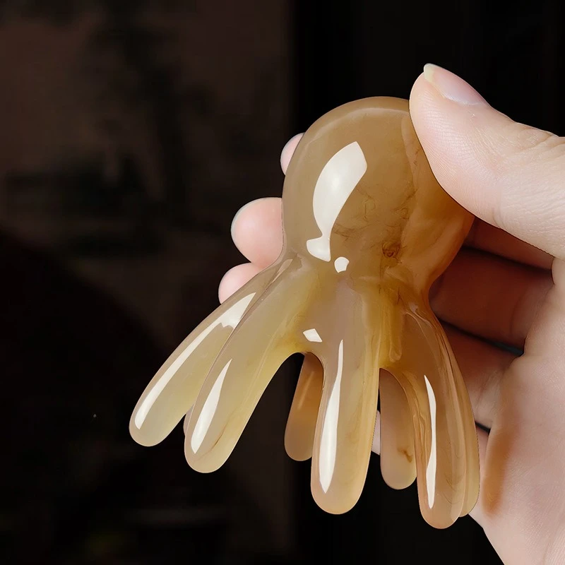 

Resin Octopus Massage Comb Head Meridian Scraping Scalp Massager Tool Relaxation Stress Relief Beauty Health Soreness Relief