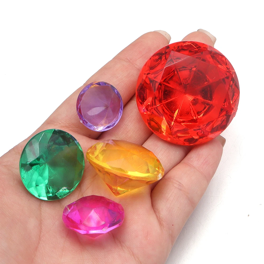 5-30pcs 19/22/25/30/40mm Colorful Waterdrop Acrylic Simulated Diamond For Jewelry Making DIY Girls Toy Gemstone Ring Accessories