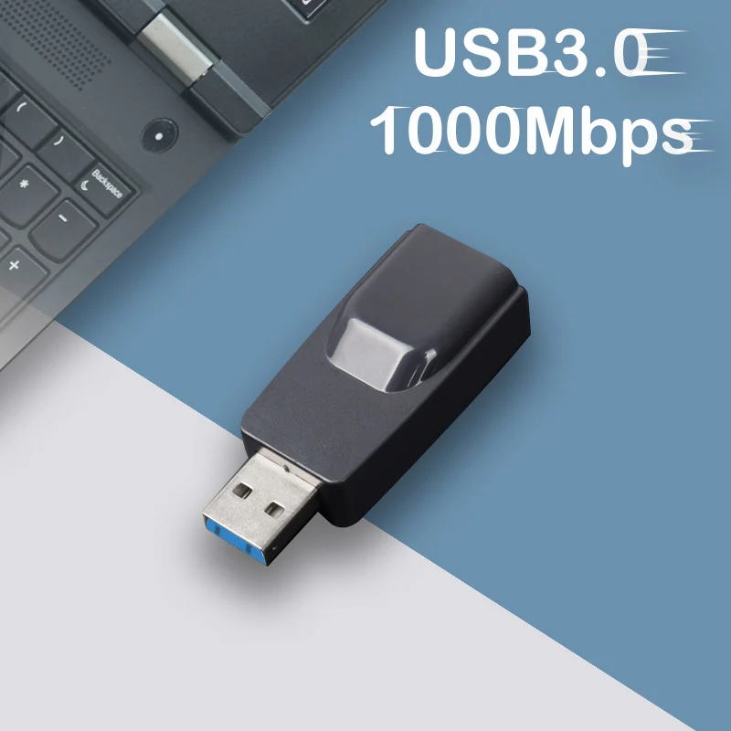 Portable 1000Mbps Gigabit USB Ethernet Adapter USB 3.0 Network Card USB to RJ45 Lan adapter Laptop Desktop PC Drive-Free RTL8153