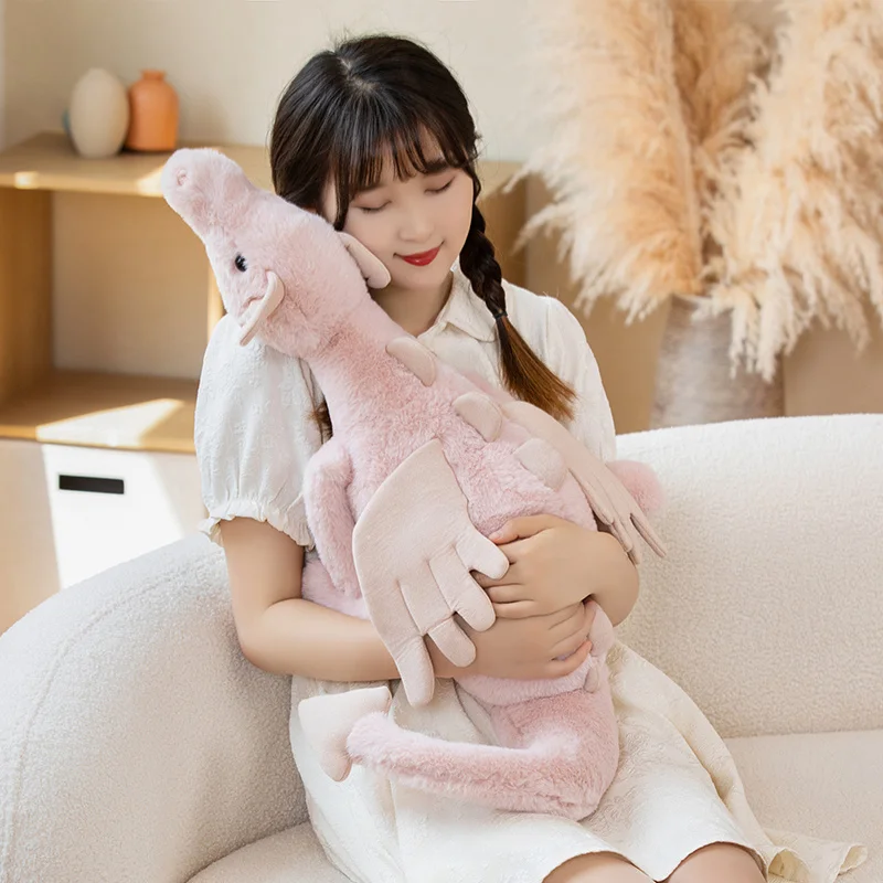 Big Size Lovely Green Snow Dino Plush Toy Stuffed Animals Soft Cute Evil Dragon Anime Dolls Baby Hug Pillow Decor for Kids Gifts