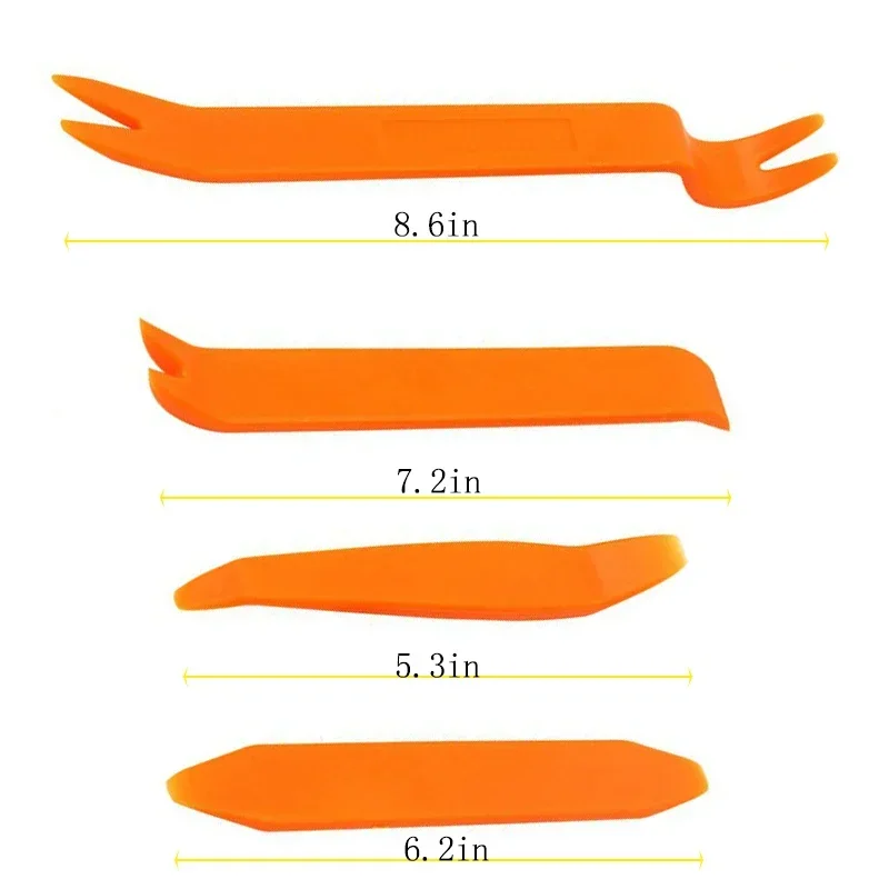 QXNY 4 pièces outil de retrait de voiture voiture Radio porte Clip panneau garniture tableau de bord Auto Radio retrait levier outil Automobile intérieur démonter