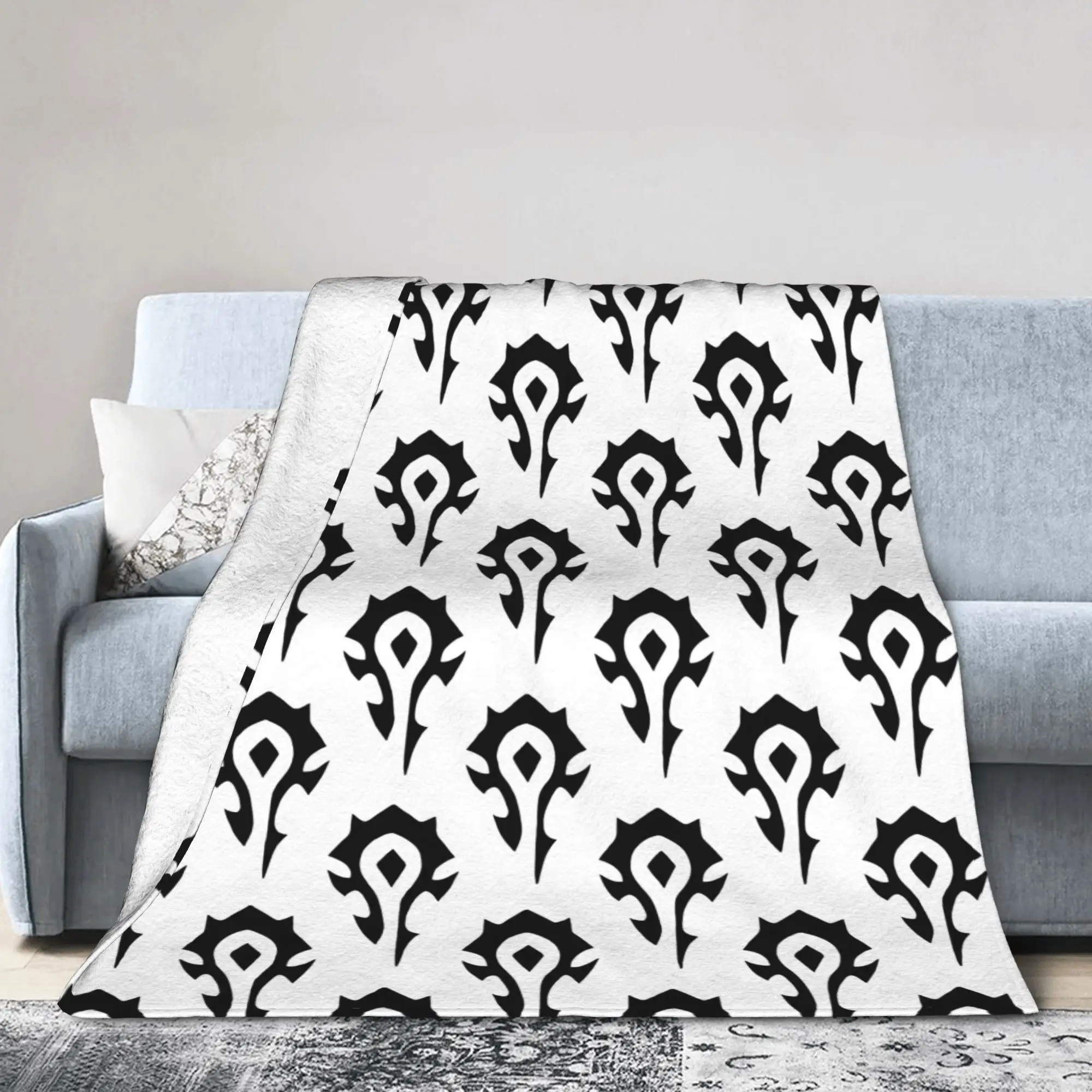 W-Warcrafts Game Plush Blanket  Novelty Throw Blankets for Home Hotel Sofa  150*125cm Quilt