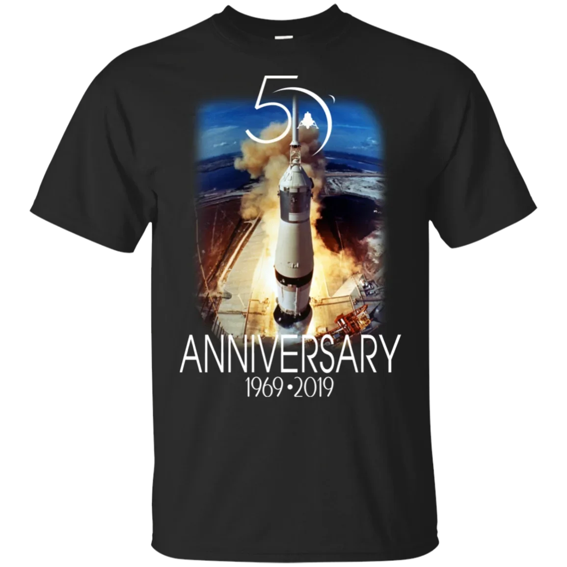 

Черная футболка Apollo 11 в честь 50-летия Сатурна V Launch Lunar Mission M-3XL, 2019 футболки унисекс