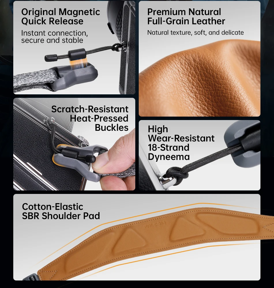 Ulanzi FALCAM MAGLINK Pro V2 Schneller Schultergurt mit magnetischer Schnalle für DSLRs, Teleobjektive für Outdoor-Fotografie – Detail 2