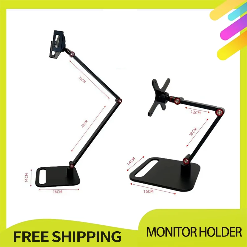 Portable Monitor Holder Aluminum Alloy Stand 15.6 Inch Universal Expandable Display Base Vesa Mount Custom For iPad Switch Phone