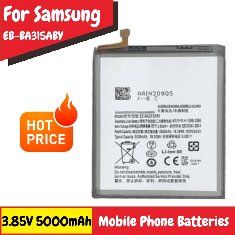 

3.85V 5000mAh Mobile Phone Battery EB-BA315ABY for Samsung Galaxy A31 2020 Edition SM-A315F/DS SM-A315G/DS New High Quality