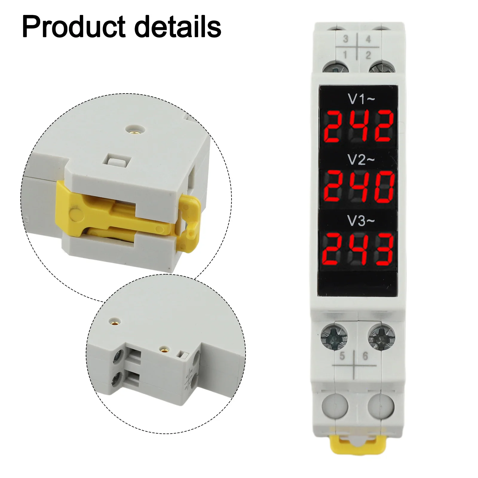 Electrical Monitoring Digital Voltage Meter Cold And Heat-resistant Long Lifespan Design For Commercial Applications