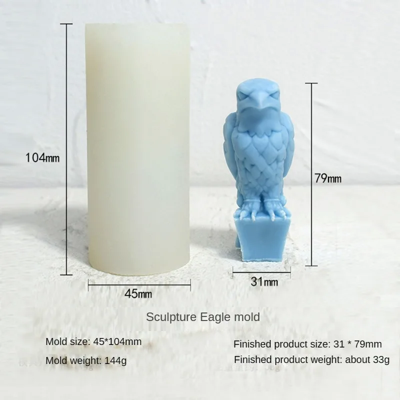 Maltese Falcon Silicone Mold Handmade Standing Eagle Statue Soap Resin Gypsum Plaster Molds Sculpture Home Decor Crafts Gifts