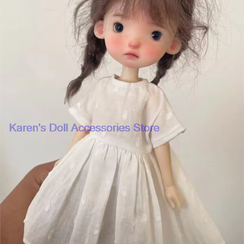 

2026 1 шт. белое винтажное классическое цельное платье для Landoudou/Blythe (подходит для Lulu, ymy24, Ob22, 24, 26, Zone, Jenny)