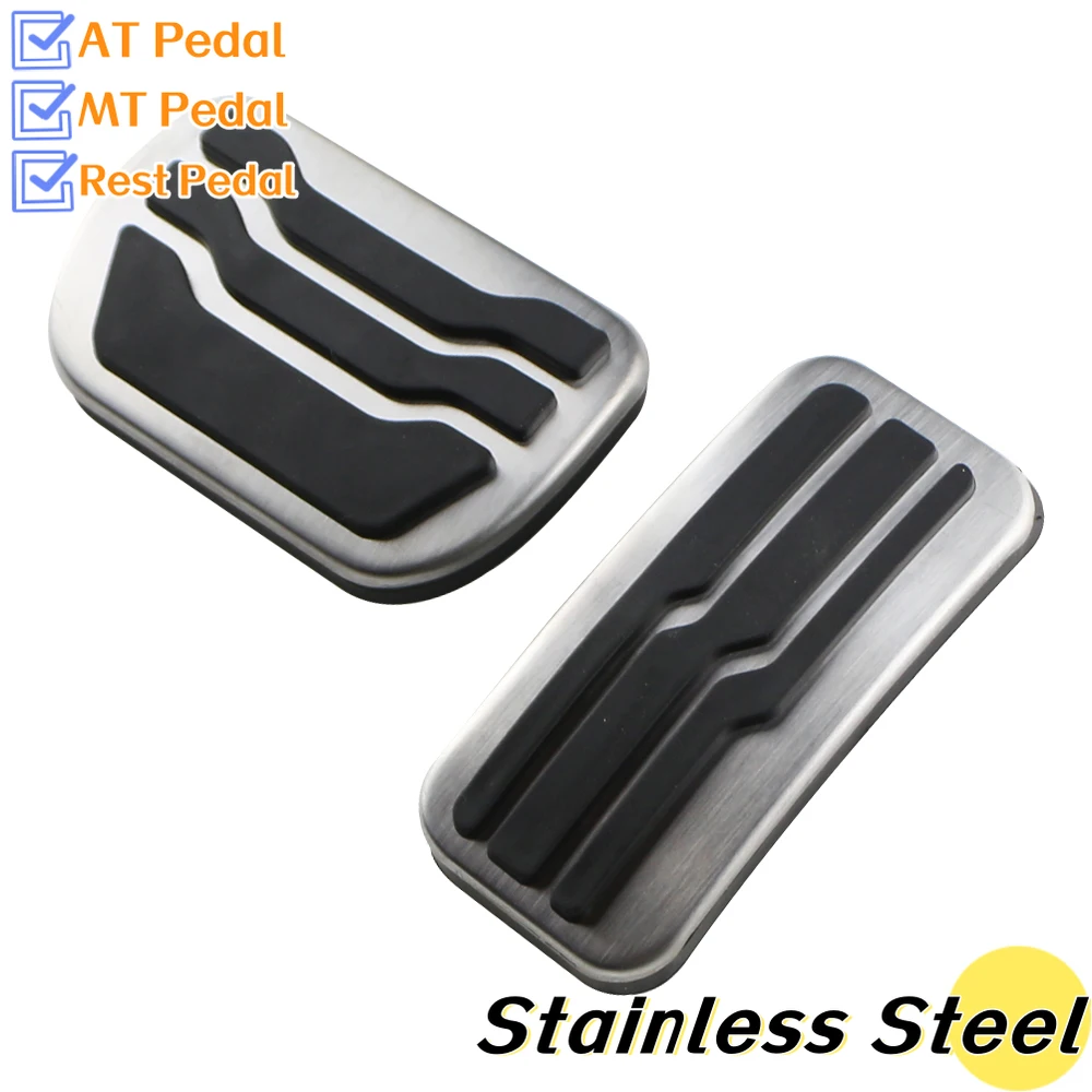 Stainless Steel Car Gas Brake Pedal Pads Cover  for Ford New Mondeo Edge Fusion 2015 - 2022 Pedals Parts Accessories