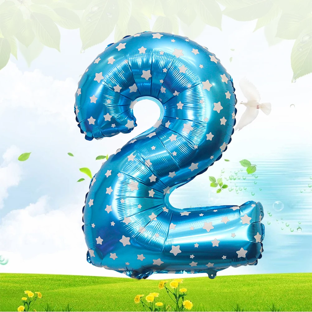 

32 Inch Premium Aluminum Foil Number Balloons Reusable Decorations for Birthday Wedding Party Photo Props Celebrations