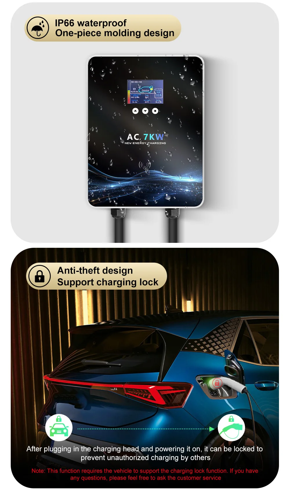 New Model IP66 7kw 11kw 22kw Adjustable Portable Electric Vehicle Charger Adjustable Portable Electric Vehicle Charge