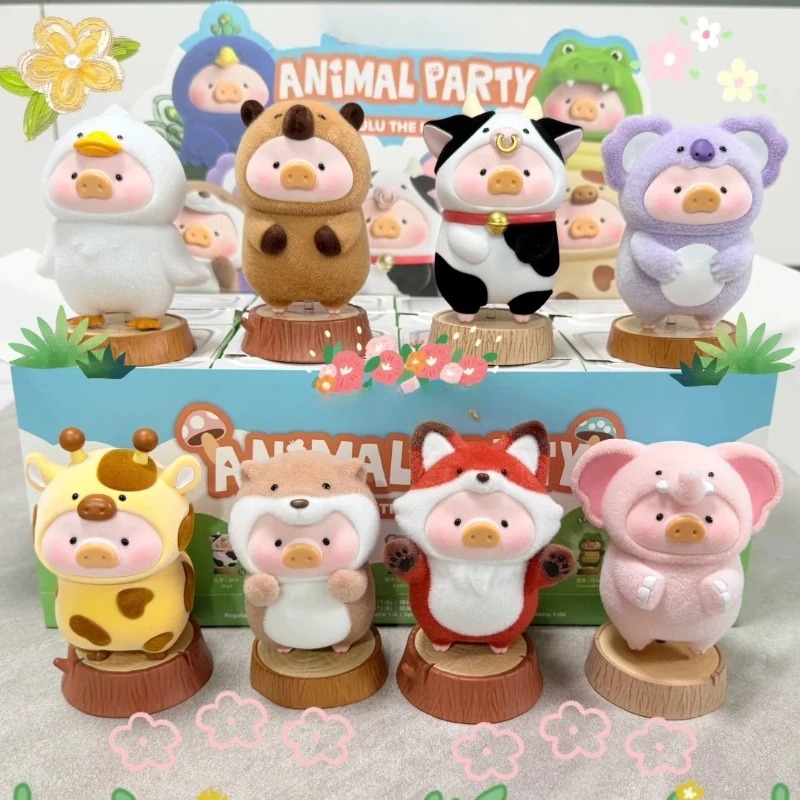 

Lulu The Piggy Animal Party Series Blind Box Toys Mystery Box Surprise Doll Cute Animal Action Figure Desktop Decort Girl Gift
