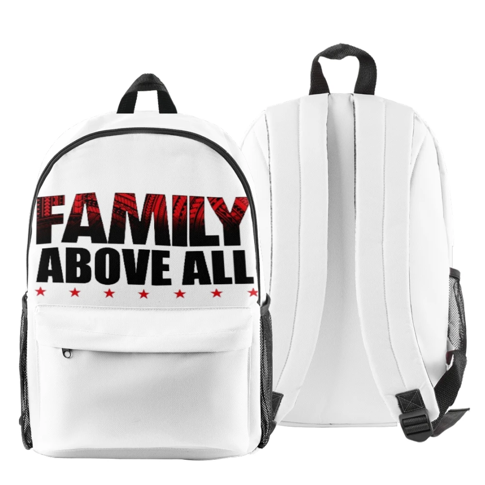 

Roman Reigns Family Above All Zip Pack Streetwear Harajuku Rucksack Oxford Fabric Bag Casual Zip Backpack Fashion Zip Pack