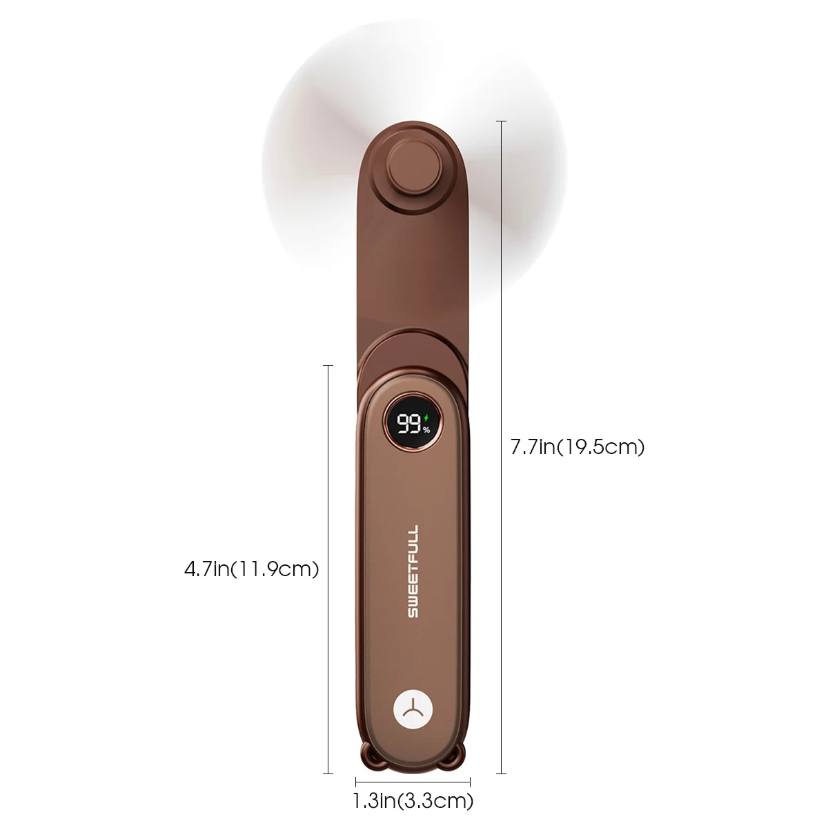 Portable Mini Handheld Fan 1500mAh 3-Speed Settings Foldable Cooling Fan with Light Ideal for Summer Outdoors and Travel - Detail 1