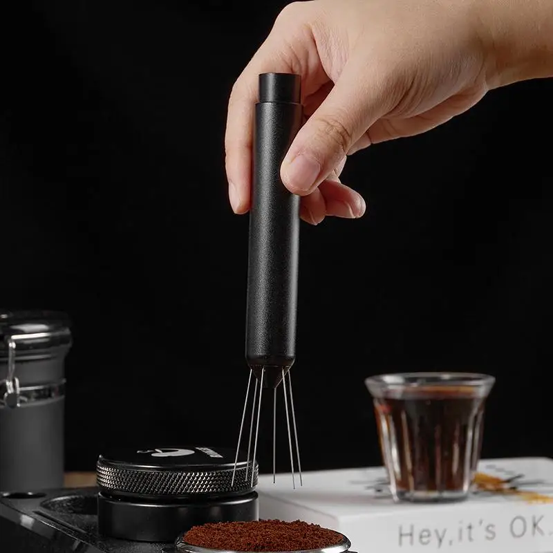 HOT.Espresso Distribution Tool, Tamper With Retractable Stainless Steel Needle, Stirrer Tool For Barista-Grade Precision Brewing