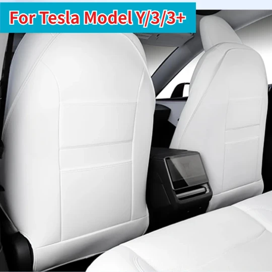 Seat Anti Kick Pad for Tesla Model Y/3/3+ 2PCS Seat Back Anti Kick Protector Pads Rear Backrest Protective Car Mat Accessories