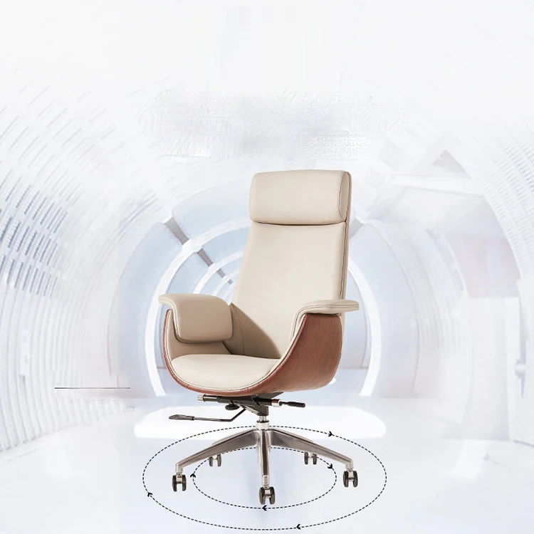 

！@Modern Light Luxury High Backrest Conference Office Chair Simple Lift Rotating Leather boss Chair with Pulleys Ergonomic Desig