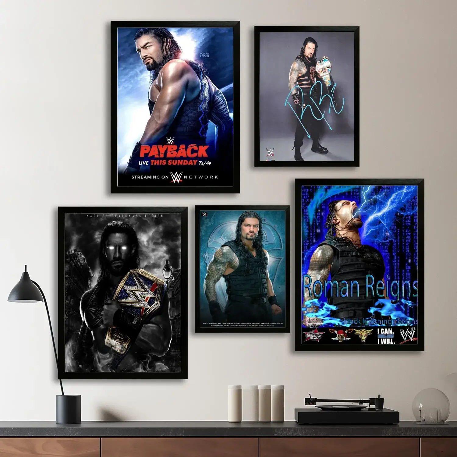 roman reigns Wrestler Canvas Art Poster, Wall Art Picture Print, Modern Family Bedroom Decor Posters,Decorative painting