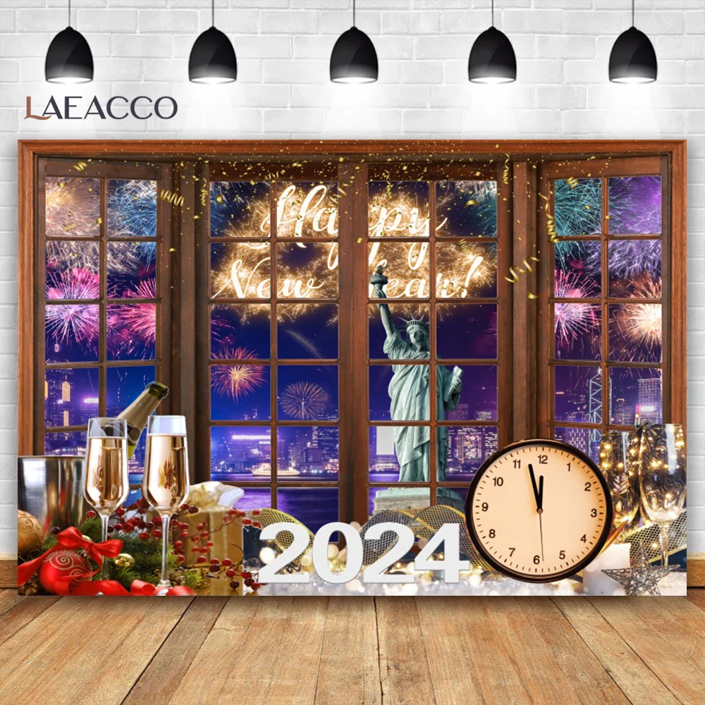 Christmas 2025 Communion Lady Liberty Fireworks Champagne Backdrop Party Decoration Children Photography Background Curtains