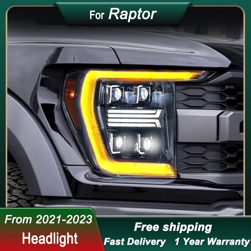 Autos chein werfer für Ford Raptor F150 F-150 21-23 Voll-LED-Scheinwerfer drl dynamische Signals chein werfer Bi Xenon Beam Scheinwerfer Zubehör