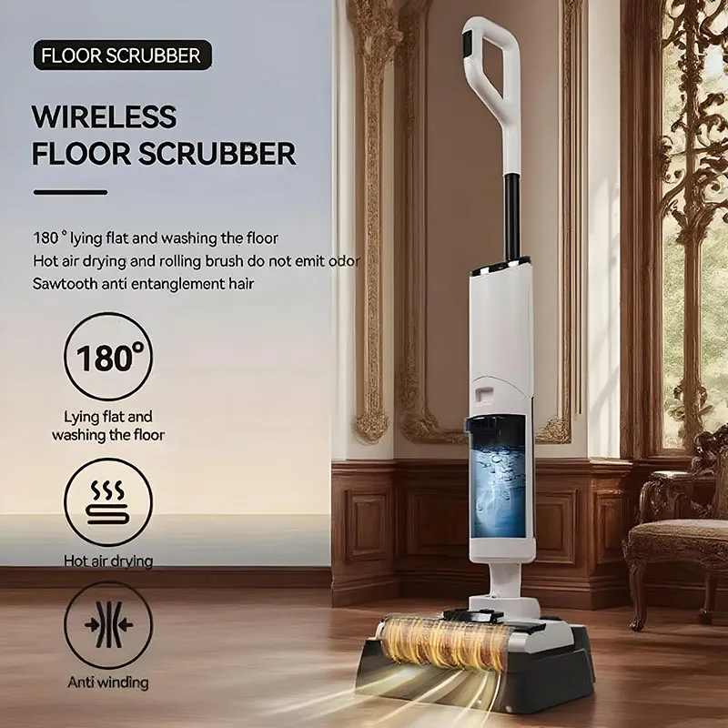 Wireless washing machine household electrolytic water suction tractor self-cleaning smart mopping machine