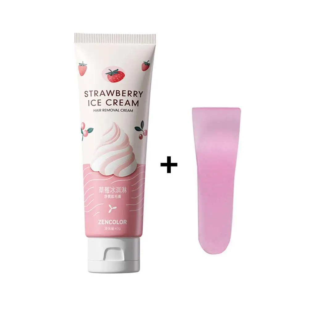 NEW High-end 60g Strawberry Hair Removal Cream Fast Hair Removal Painless Mousse Cream For Lips Armpit Legs Arms Depilatory U4S9